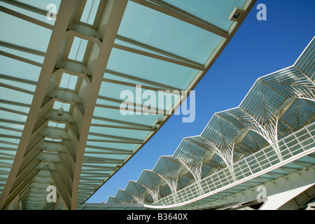 Détail de Santiago Calatrava Estacio do Oriente, la station de métro Parque das Nações, Lisbonne, Portugal. Banque D'Images