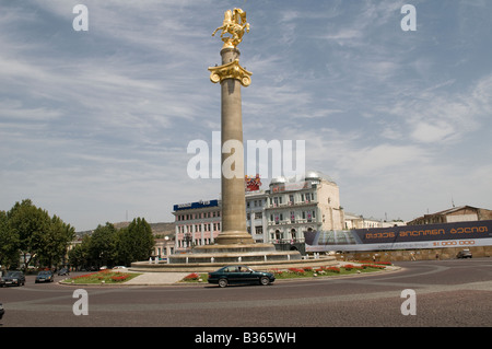 Anciennement connu sous le nom de la place de la liberté square Erivan, à l'extrémité de l'Avenue Rustaveli à Tbilissi capitale de la République de Géorgie Banque D'Images