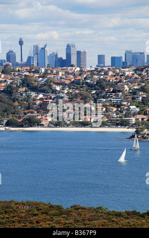 Vue de Sydney CBD de banlieues nord Banque D'Images