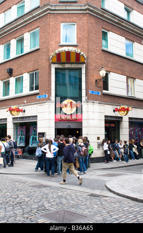 Hard Rock Cafe Dublin Ireland. 12 Fleet Street, Temple Bar, Dublin, Irlande Banque D'Images