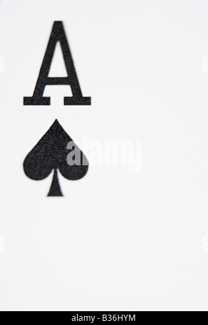 As de pique jeu de carte (close up) Banque D'Images