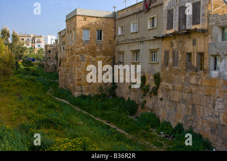 Murs extérieur du château des Croisés à Tortosa à Tartous en Syrie Banque D'Images