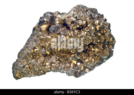 La pyrite de fer (Fool's Gold) crystals Banque D'Images