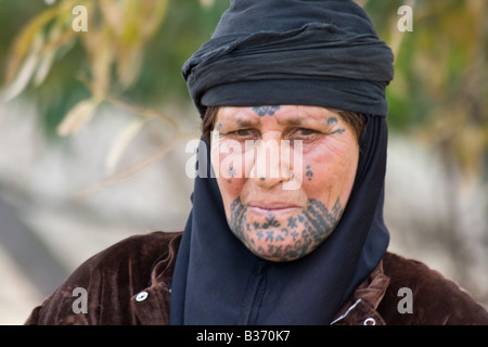 Bedouin tatoué près de Tartous en Syrie Banque D'Images