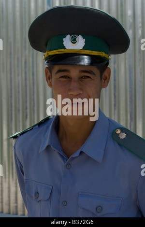 Jeune soldat turkmène en Marie le Turkménistan Banque D'Images
