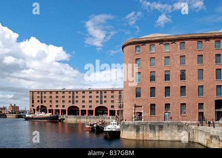 L'Albert Dock "restauré" à Liverpool, Angleterre, Royaume-Uni Banque D'Images