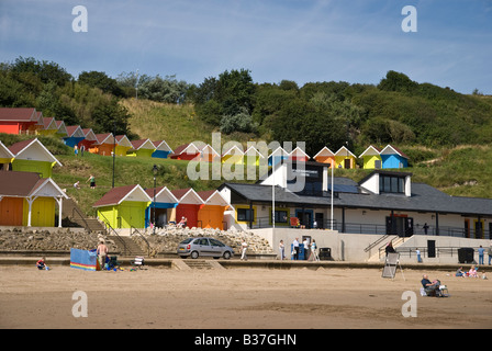 Centre Plage des Huttes et North Bay Scarborough North Yorkshire UK Banque D'Images