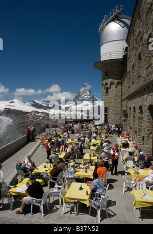 Vue vers l'ouest du Gornergrat (3089m), Valais, Suisse Banque D'Images