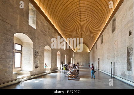 Grand Tinel Banqueting Hall dans l'ancien palais, Palais des Papes, Avignon, Provence, France Banque D'Images