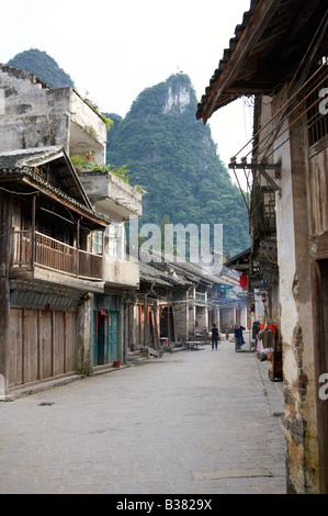 Village de Xing Ping district Guilin Chine Banque D'Images
