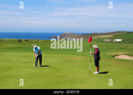 St.David's City Golf Course, St.Davids, Pembrokeshire Coast National Park, Pembrokeshire, Pays de Galles, Royaume-Uni Banque D'Images