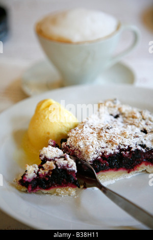 Août 2008 - Café et gâteau au café Louvre, rue Narodni Trida 2 Nove Mesto Prague République Tchèque Banque D'Images