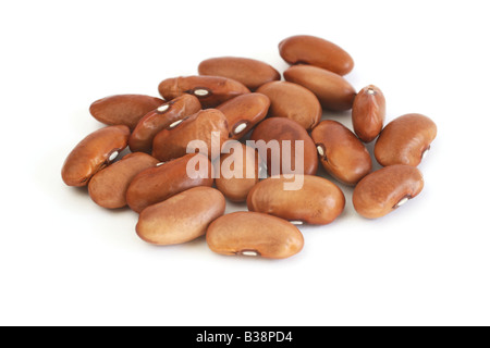 Les haricots rouge isolé sur fond blanc Banque D'Images