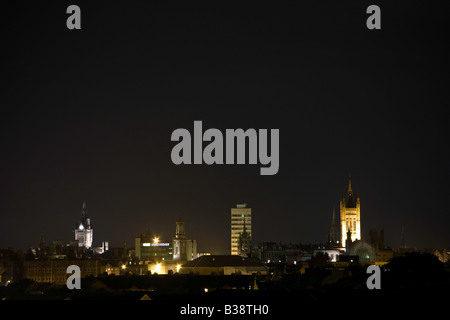 Aberdeen City Skyline at Night Banque D'Images