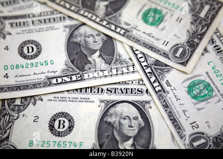 Retour vert de dollars de billets de banque United States of America Banque D'Images