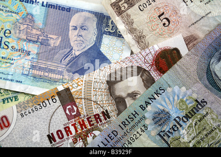 Sterling et de l'Irlande du Nord Royaume-uni Bank notes Banque D'Images
