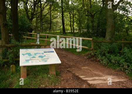 À l'entrée de l'Clent Hills walton lane parking partie du national trust uk angleterre worcestershire Banque D'Images