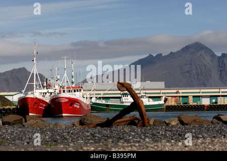 Port de Hofn , l'Islande. Banque D'Images