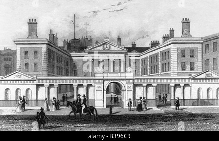 L'Amirauté Whitehall London Circa 1840 Gravure du xixe siècle Banque D'Images
