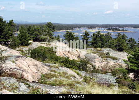 Trente Mille Îles dans la baie Georgienne (Ontario) Banque D'Images