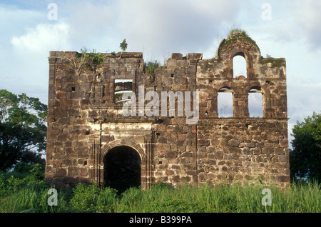 Les ruines de Templo de la Virgen del Rosario church à San Blas, Nayarit, Mexique Banque D'Images