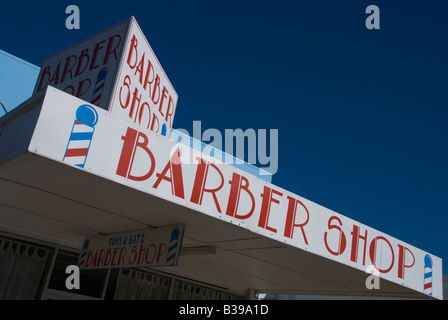 Barber shop sign in Queensland Australie Mareeba Banque D'Images