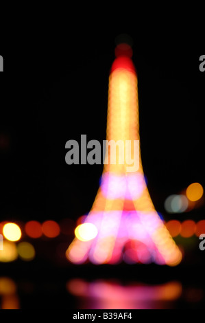 Vague colorée à briller les lumières de nuit Banque D'Images