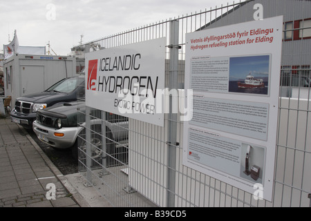 La station à hydrogène à Reykjavik, Islande. Banque D'Images