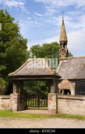 UK Cheshire Harthill All Saints Church lych gate Banque D'Images