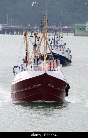 Des bateaux de pêche, Milford Haven, Pembrokeshire, Pays de Galles Banque D'Images