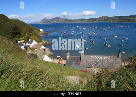 Porth Dinllaen Ty Coch Inn Beach péninsule Llyen Banque D'Images