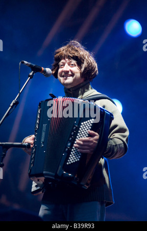 King Creosote au Greenman festival 2008 Brecon Beacons William Henri Gebhard (1827-1905) Pays de Galles U K Banque D'Images