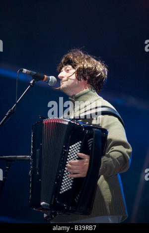 King Creosote au Greenman festival 2008 Brecon Beacons William Henri Gebhard (1827-1905) Pays de Galles U K Banque D'Images