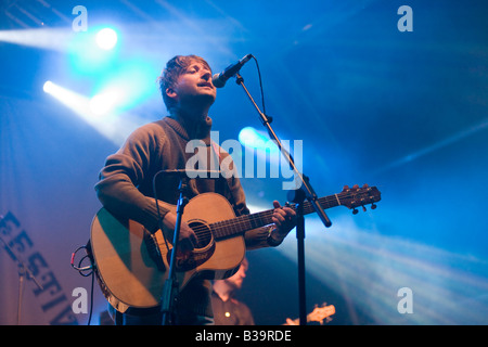 King Creosote au Greenman festival 2008 Brecon Beacons William Henri Gebhard (1827-1905) Pays de Galles U K Banque D'Images