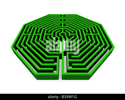 3D render of a maze Banque D'Images