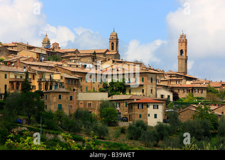 Montalcino, Toscane, Italie Banque D'Images