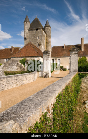 Bridoré château fortifié, Indre-et-Loire, France. Banque D'Images