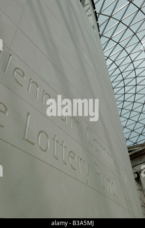 La grande cour du British Museum à Londres Banque D'Images