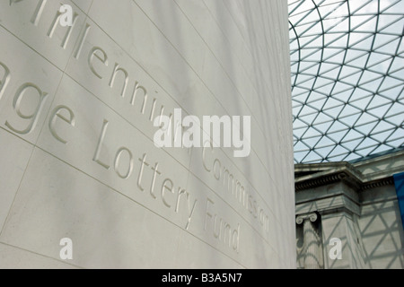 La grande cour du British Museum à Londres Banque D'Images