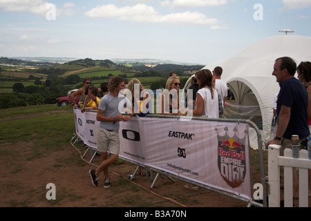 Les spectateurs lors du Red Bull Empire of Dirt Concours 26 juillet 2008 Devon UK Banque D'Images