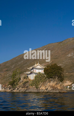 L'île de Putuo Temple Dao, Lac Erhai Hu, Dali, Yunnan Province, China Banque D'Images