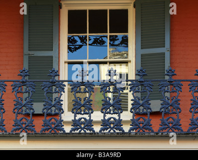 USA,Louisiane New Orleans French Quarter,bâtiment,Quartier français avec des balcons en fer forgé Banque D'Images
