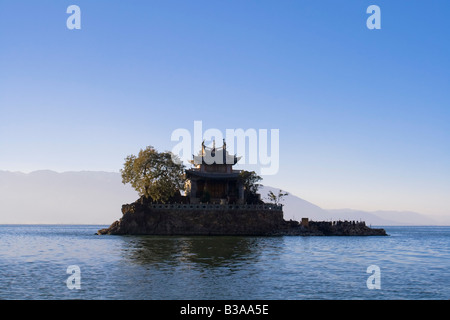 L'île de Putuo Temple Dao, Lac Erhai Hu, Dali, Yunnan Province, China Banque D'Images