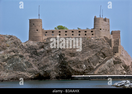 Al Jalali fort vieux Muscat Oman Banque D'Images