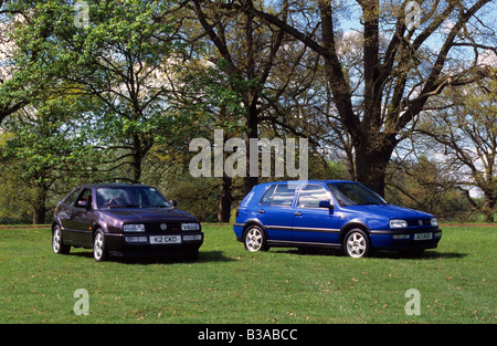 Volkswagen Corrado VR6 et Golf GTi Concept de couleur. Banque D'Images