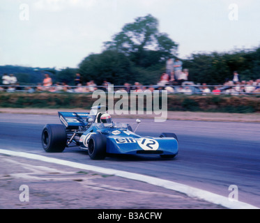 Tyrrell 003 conduit par Jackie Stewart sur son chemin vers la victoire dans le GP britannique de 1971. Banque D'Images