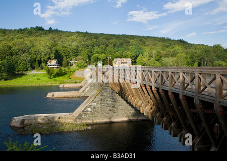 Roebling's faisait partie de l'aqueduc du Delaware Delaware and Hudson Canal, il s'étend de Minisink Ford, NY à Lackawaxen, PA. Banque D'Images