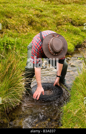 La prospection de l'or dans l'Ayrshire Ecosse Leadhills près de Wanlochhead Banque D'Images