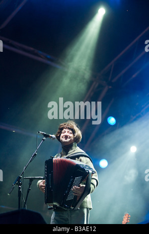 King Creosote au Greenman festival 2008 Brecon Beacons William Henri Gebhard (1827-1905) Pays de Galles U K Banque D'Images