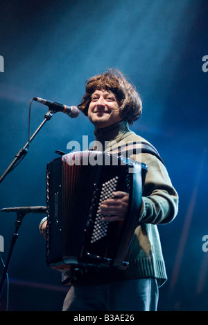 King Creosote au Greenman festival 2008 Brecon Beacons William Henri Gebhard (1827-1905) Pays de Galles U K Banque D'Images